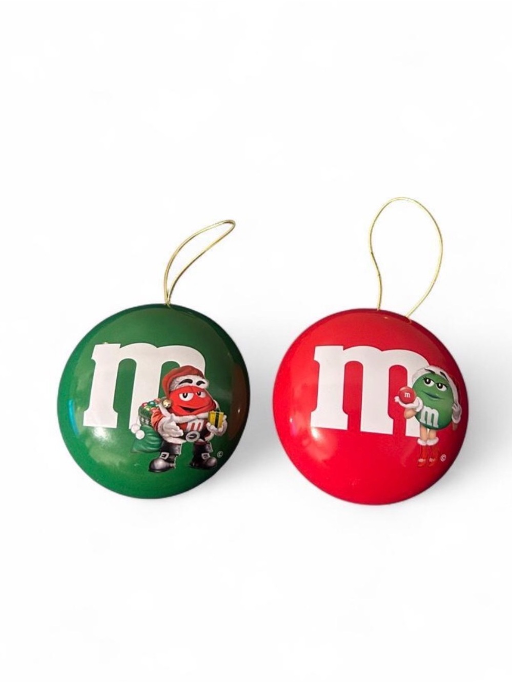 Vintage M&M Christmas ornament couple